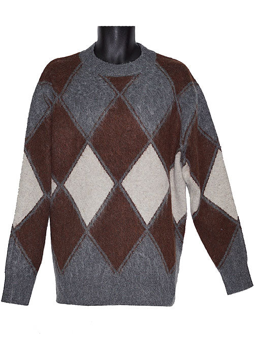 Lanzino Crewneck Sweater # SW149 Grey Combo