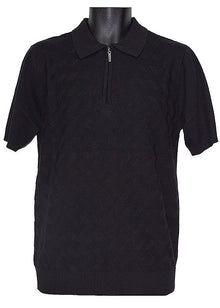 Load image into Gallery viewer, Lavane Zipper Polo Shirt # 2603 Black
