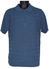 Load image into Gallery viewer, Lavane Zipper Polo Shirt # 2603 Blue
