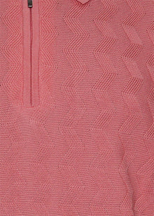 Load image into Gallery viewer, Lavane Zipper Polo Shirt # 2603 Coral
