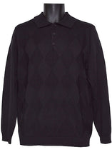 Load image into Gallery viewer, Lavane 3-Button Polo Sweater # 2535 Black
