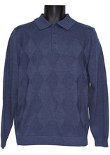 Load image into Gallery viewer, Lavane 3-Button Polo Sweater # 2535 Blue
