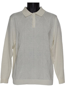 Lavane 3-Button Polo Sweater # 2535 Cream
