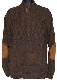 Lavane 3-Button Mockneck Sweater # 2546 Olive