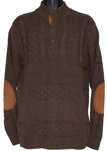 Lavane 3-Button Mockneck Sweater # 2546 Olive