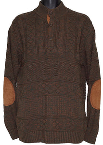 Lavane 3-Button Mockneck Sweater # 2546 Olive