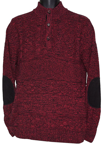 Lavane 3-Button Mockneck Sweater # 2546 Red