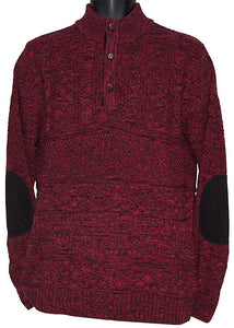 Lavane 3-Button Mockneck Sweater # 2546 Red