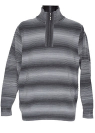Lavane Zipper Polo Sweater # 2554 Grey