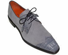 Load image into Gallery viewer, Mezlan Crocodile/Suede Shoes # 14631
