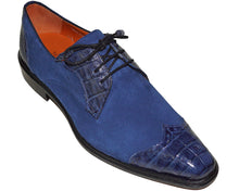 Load image into Gallery viewer, Mezlan Crocodile/Suede Shoes # 14631 B
