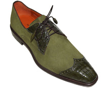 Load image into Gallery viewer, Mezlan Crocodile/Suede Shoes # 14631
