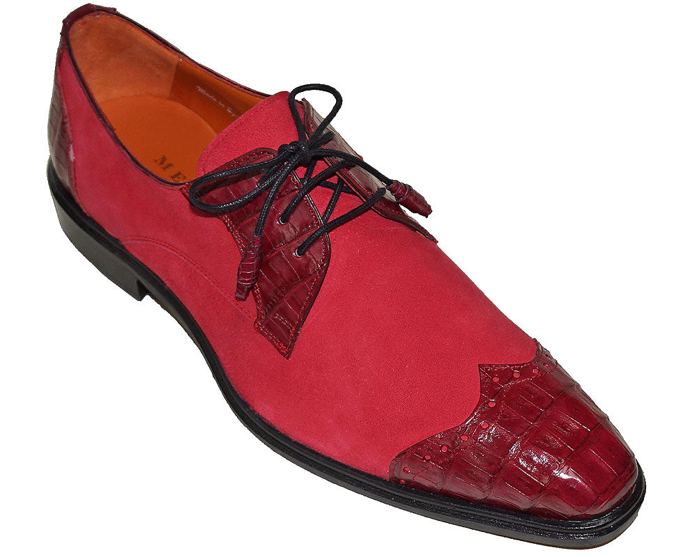 Mezlan Crocodile/Suede Shoes # 14631 B