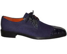 Load image into Gallery viewer, Mezlan Crocodile/Suede Shoes # 14631

