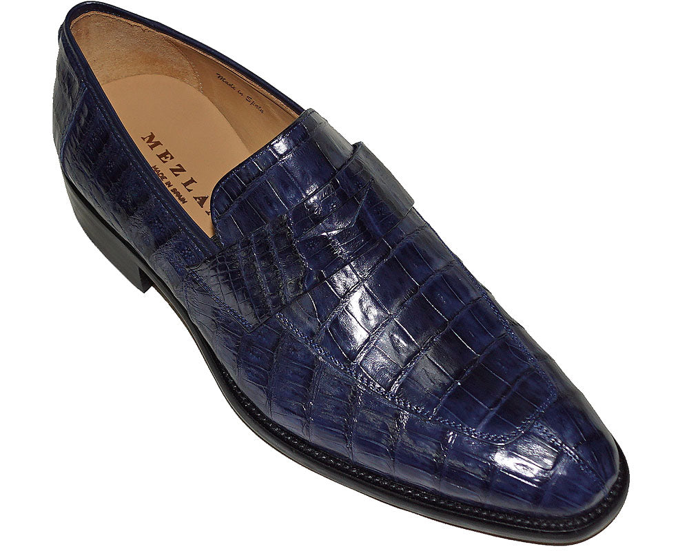 Mezlan Exotic Mens Alligator Skin Shoes Size 10 Hp ??? mezlan-mens-brown-alligator-  main image 2