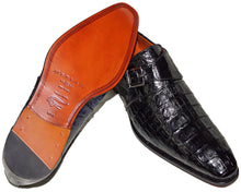 Load image into Gallery viewer, Mezlan Crocodile Buckle Shoes # 50161
