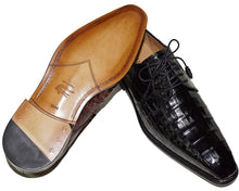 Load image into Gallery viewer, Mezlan Crocodile Lace-Up Shoes # 50240
