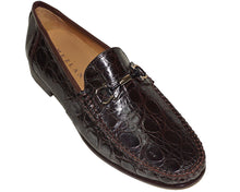 Load image into Gallery viewer, Mezlan Crocodile Slip-On Shoes # 7457
