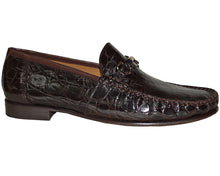 Load image into Gallery viewer, Mezlan Crocodile Slip-On Shoes # 7457
