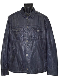 Mezlan Leather Jacket # J1059 Blue