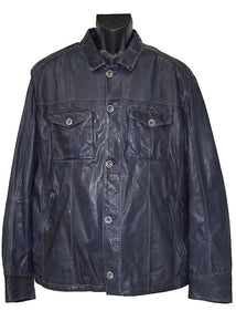 Mezlan Leather Jacket # J1059 Blue