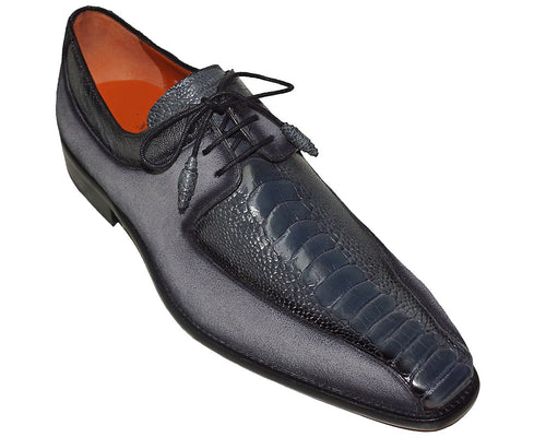 Mezlan Ostrich Leg/Suede Shoes # 50037