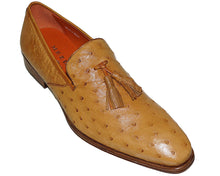 Load image into Gallery viewer, Mezlan Ostrich Slip-On Shoes # 50153
