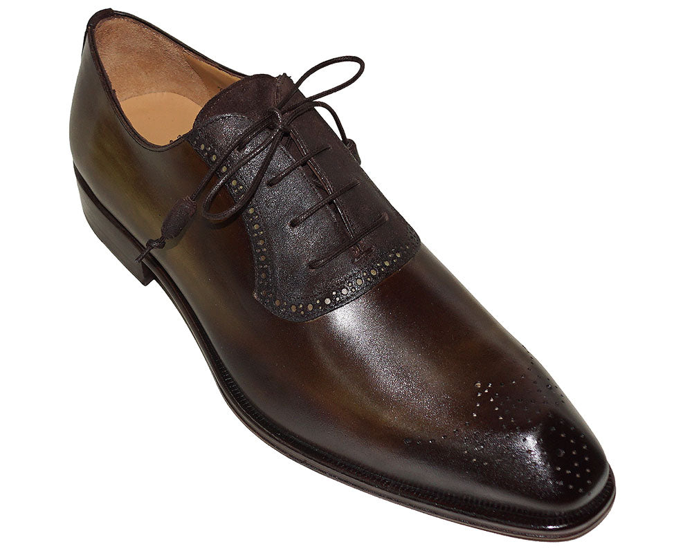Mezlan Calf Leather Lace-Up Shoes #21999 Black/Purple/Grey / 8.5