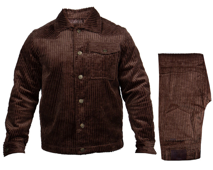 Prestige Corduroy Jacket/Pants Set # CSL555 Brown