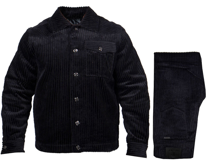 Prestige Corduroy Jacket/Pants Set # CSL555 Black