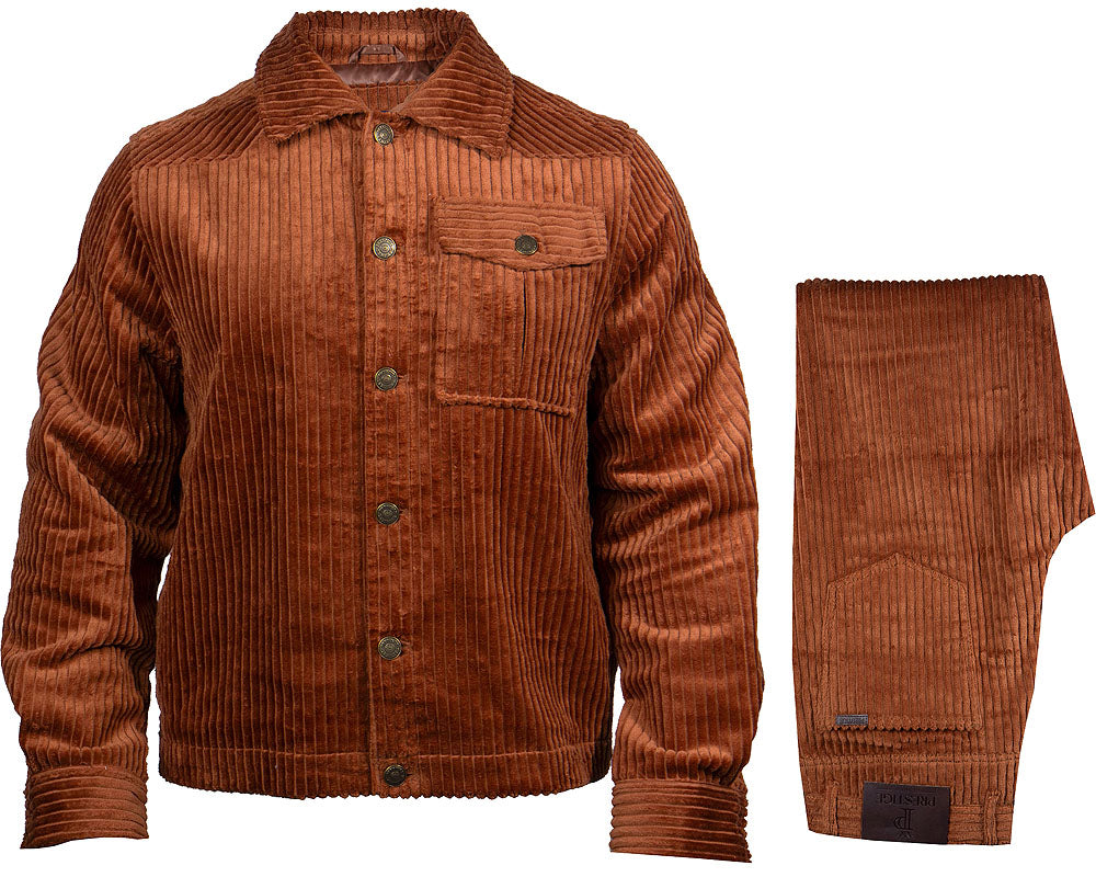 Prestige Corduroy Shirt/Pants Set # CSL555 Camel
