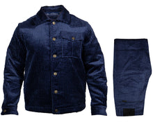 Load image into Gallery viewer, Prestige Corduroy Shirt/Pants Set # CSL555 Navy
