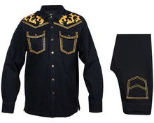 Load image into Gallery viewer, Prestige Denim Shirt/Pants Set # CSL570 Black
