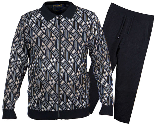 Prestige Casual Jacket/Pants Set # LNG360 Black