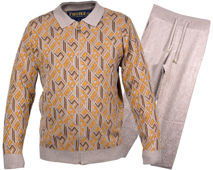Prestige Casual Jacket/Pants Set # LNG360 Oatmeal