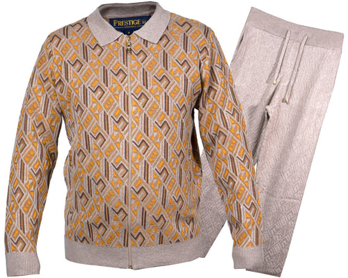 Prestige Casual Jacket/Pants Set # LNG360 Oatmeal