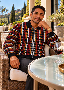 Load image into Gallery viewer, Prestige Zipper-Down Sweater/Jacket # SW6558 Black
