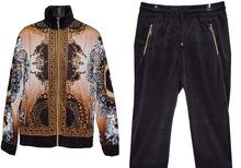 Load image into Gallery viewer, Prestige Velvet Jogger Set # JGS560 Black
