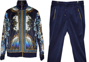 Prestige Velvet Jogger Set # JGS560 Navy