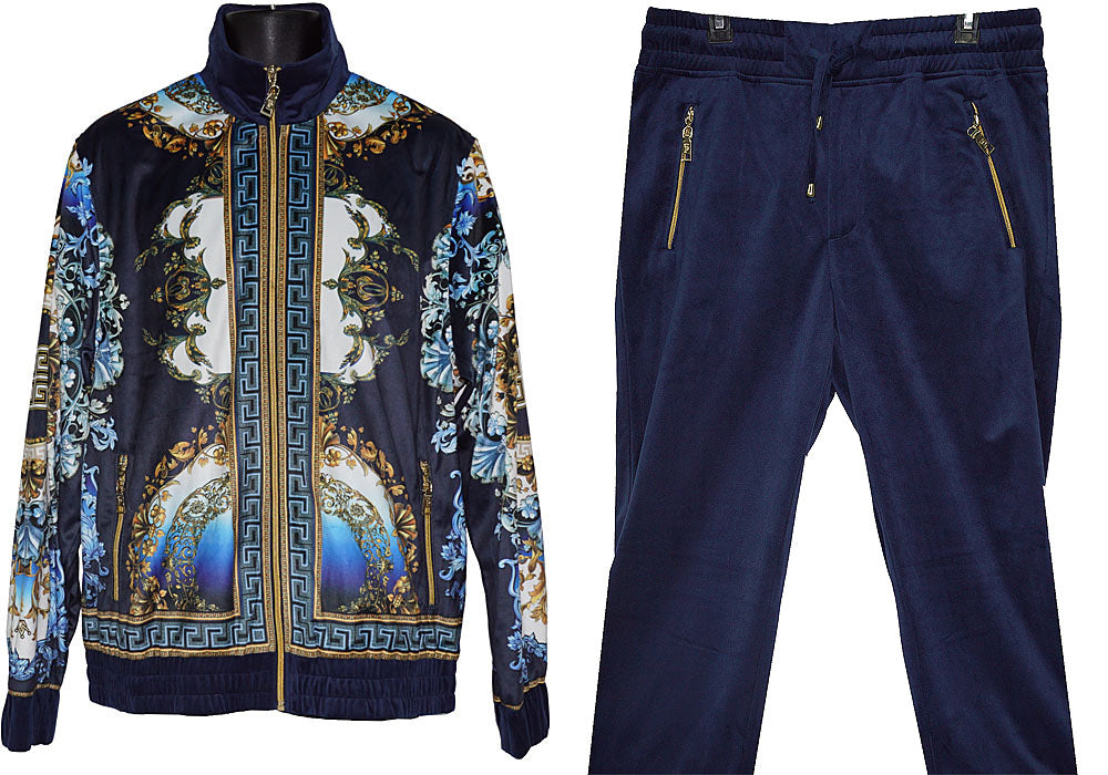 Prestige Velvet Jogger Set # JGS560 Navy