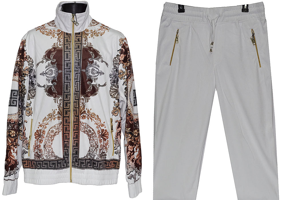 Prestige Velvet Jogger Set # JGS560 White