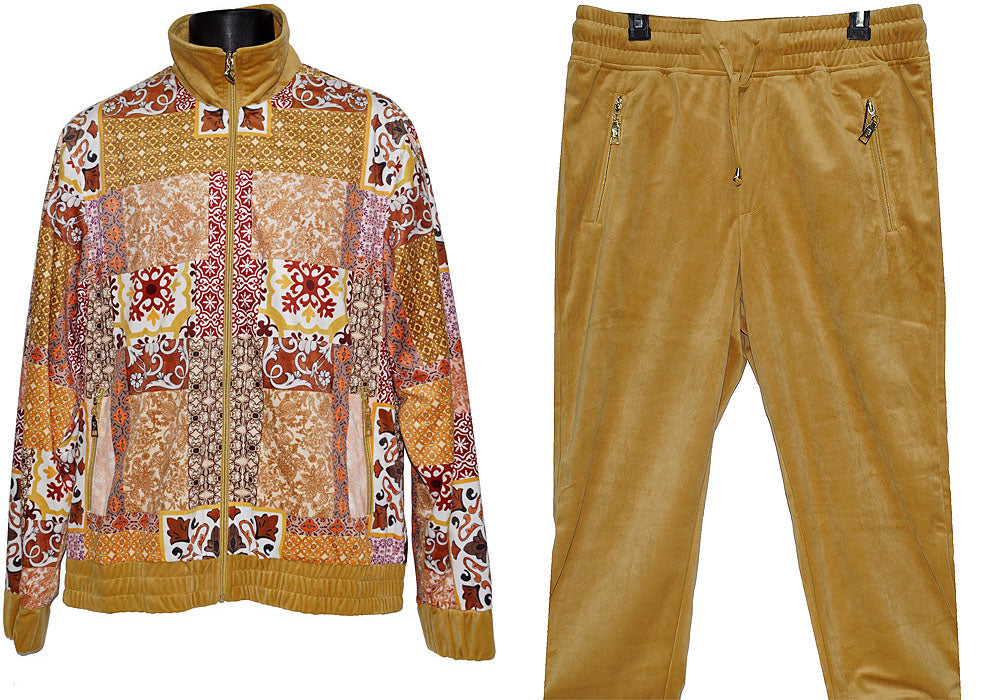 Prestige Velvet Jogger Set # JGS562 Maize
