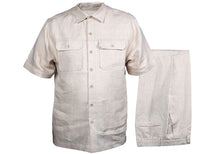 Load image into Gallery viewer, Prestige Linen Shirt/Pants Set # LP74 Oatmeal
