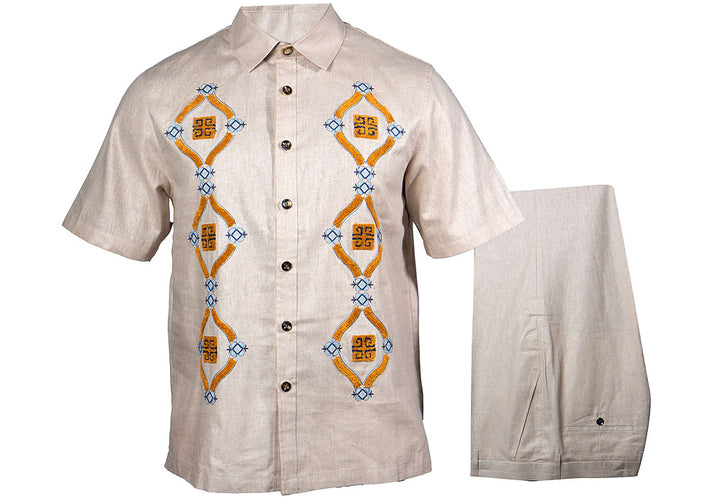Prestige Linen Shirt/Pants Set # LP67 Oatmeal