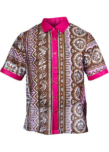 Load image into Gallery viewer, Prestige Linen Shirt/Pants Set # LP58 Fuchsia
