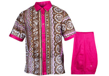 Load image into Gallery viewer, Prestige Linen Shirt/Pants Set # LP58 Fuchsia

