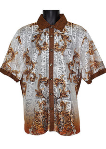 Load image into Gallery viewer, Prestige Linen Shirt/Pants Set # LP58 Brown Combo
