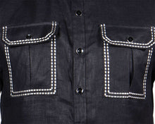 Load image into Gallery viewer, Prestige Linen Shirt/Pants Set # LUX630 Black
