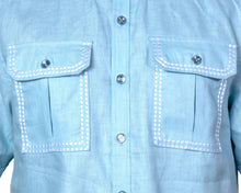 Load image into Gallery viewer, Prestige Linen Shirt/Pants Set # LUX630 Blue
