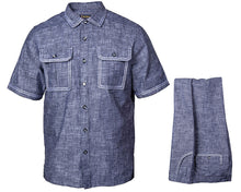 Load image into Gallery viewer, Prestige Linen Shirt/Pants Set # LUX630 Indigo
